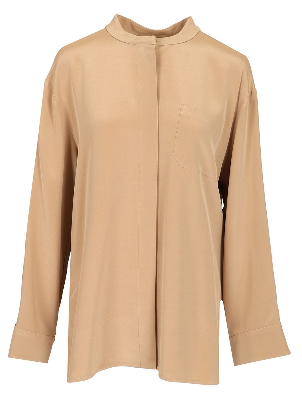 'S Max Mara Silk Saharan Shirt Shirts - Beige | 0edf0a967a9266a0db09a98344477de92931dc16
