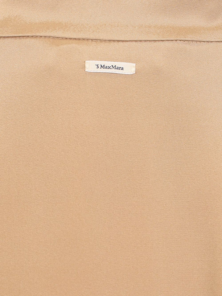 'S Max Mara Silk Saharan Shirt Shirts - Beige | 1895aad351bbe3a659c7abf9fae0532e65cbc36c