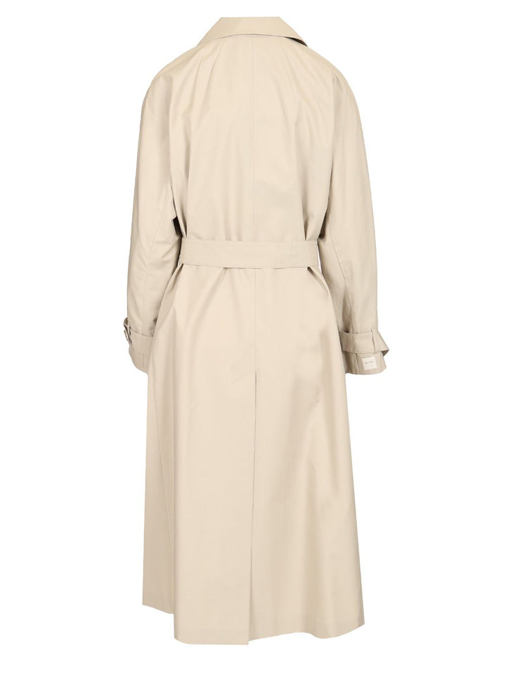 Max Mara The Cube Trench Doppiopetto Coats - White | 566de72a3fd2882446a42b4b9454f5fa0e7f53d9