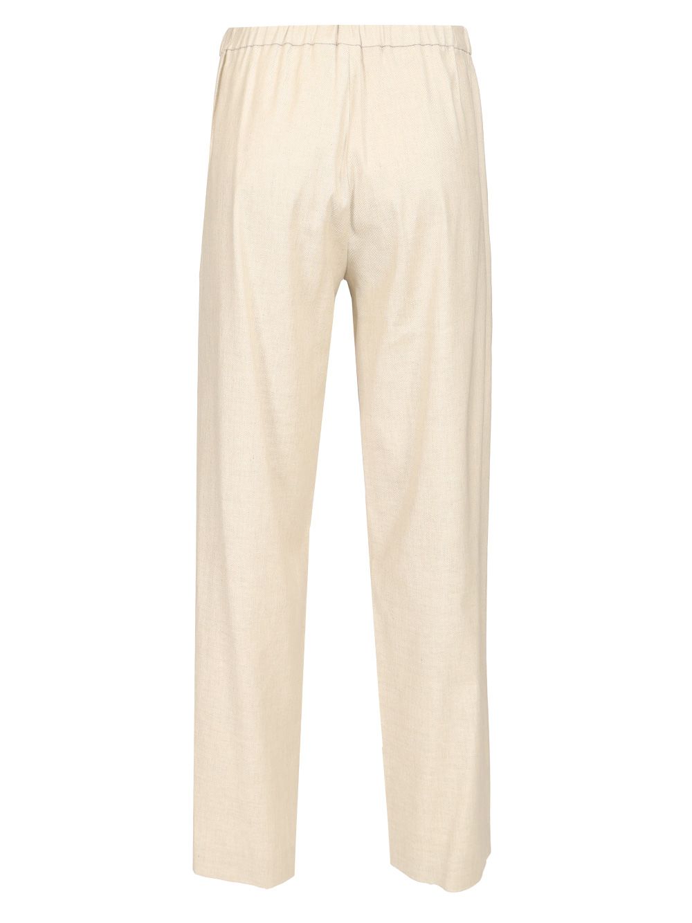 'S Max Mara Linen Drawstring Trousers - White | 5199833fb0ab5256fbfdbc1fe117b7a8aa455c6a