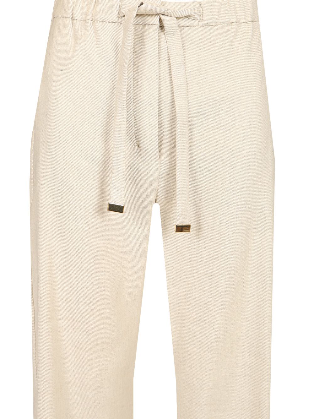 'S Max Mara Linen Drawstring Trousers - White | 0c190e203d2a3b60051c87bd1d8d333910e41bb3