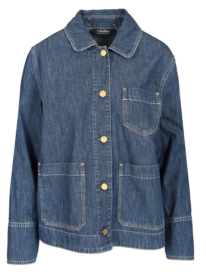 'S Max Mara Cotton Denim Jacket Jackets - Blue | 7b87cb6baa555120b6246d3acf516241bf8afeae
