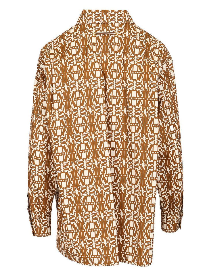 Max Mara Printed Oversized Shirt Shirts - Brown | 6f67239155de583037a5ca7617cd5ba68c1f88e1