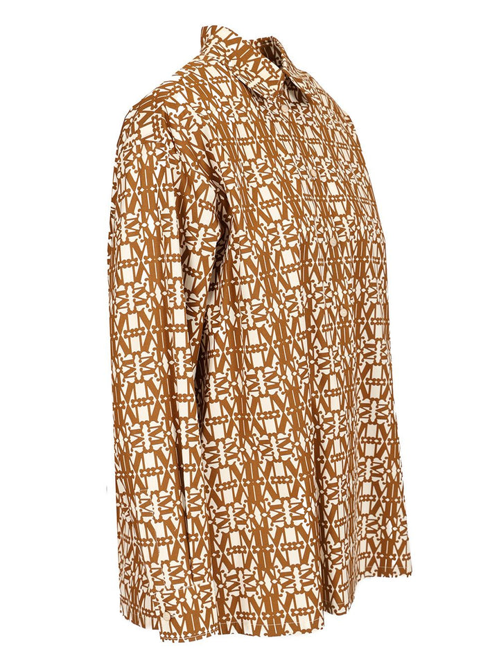 Max Mara Printed Oversized Shirt Shirts - Brown | d2bba006533abf40f6decd6d6209cd94be69261a