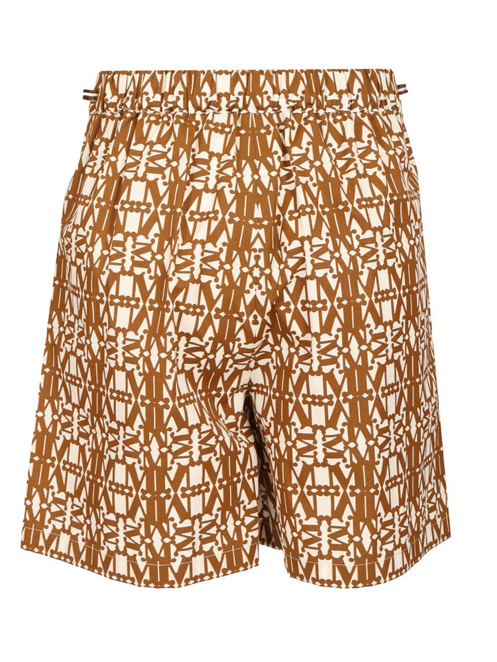Max Mara Printed Poplin Shorts Trousers - Brown | a6f4ce51e1c1c7aa61b2db71d24ee5bd78e65ada