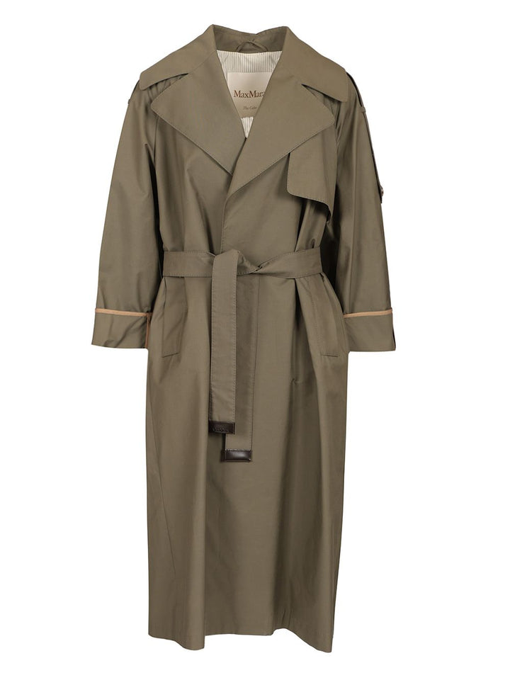 Max Mara The Cube Oversized Trench Coat In Water-Repellent Twill Coats - Green | e2625e092d1bebcbd64f66fcbaebc2c42a3ad9b9