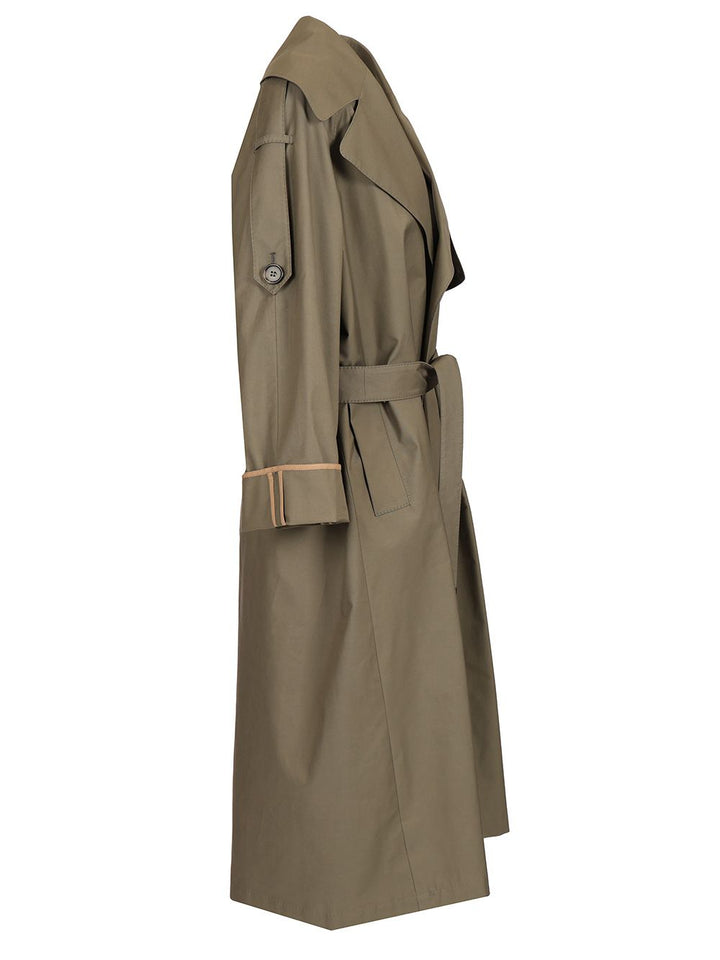 Max Mara The Cube Oversized Trench Coat In Water-Repellent Twill Coats - Green | 348310b554318954531741d082a895db2a04ea2c