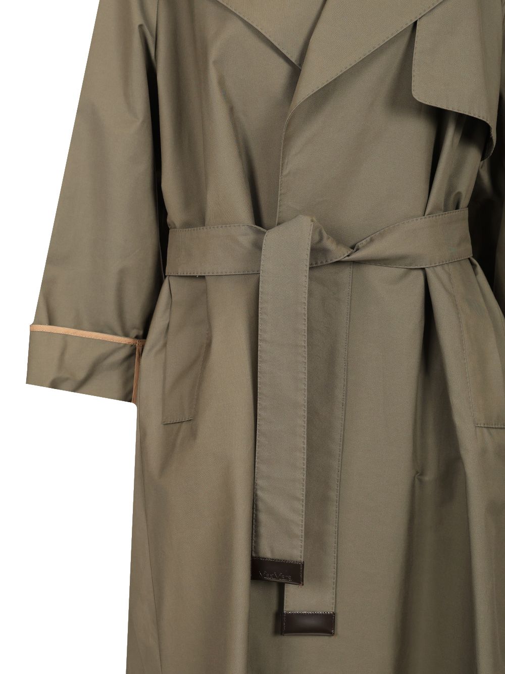 Max Mara The Cube Oversized Trench Coat In Water-Repellent Twill Coats - Green | 6ac92c44dd33c6d49a7b10c9e60e8aeb55528133