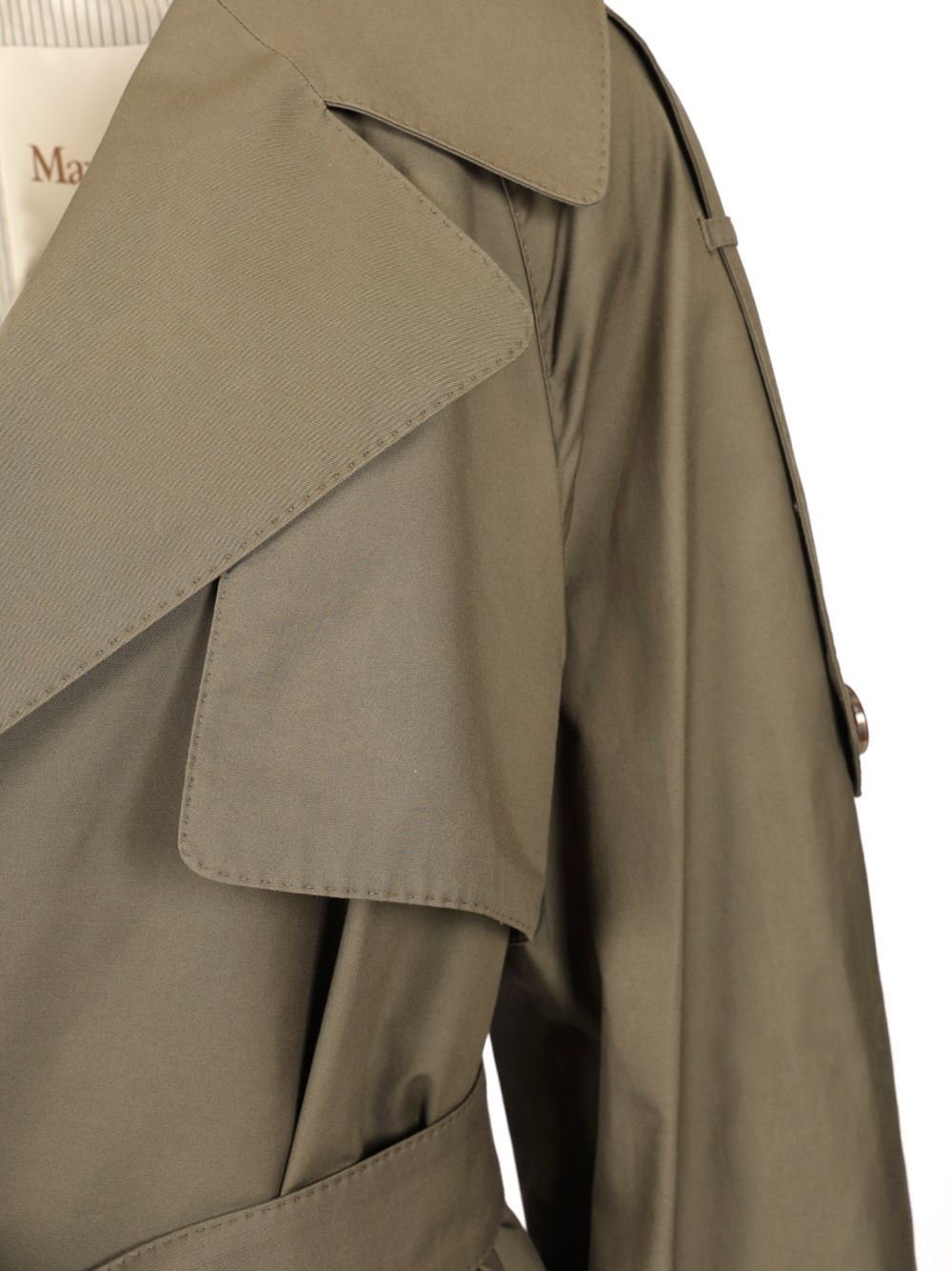 Max Mara The Cube Oversized Trench Coat In Water-Repellent Twill Coats - Green | 5388c379a332b8719fad8611ed8eb997986b3ae8