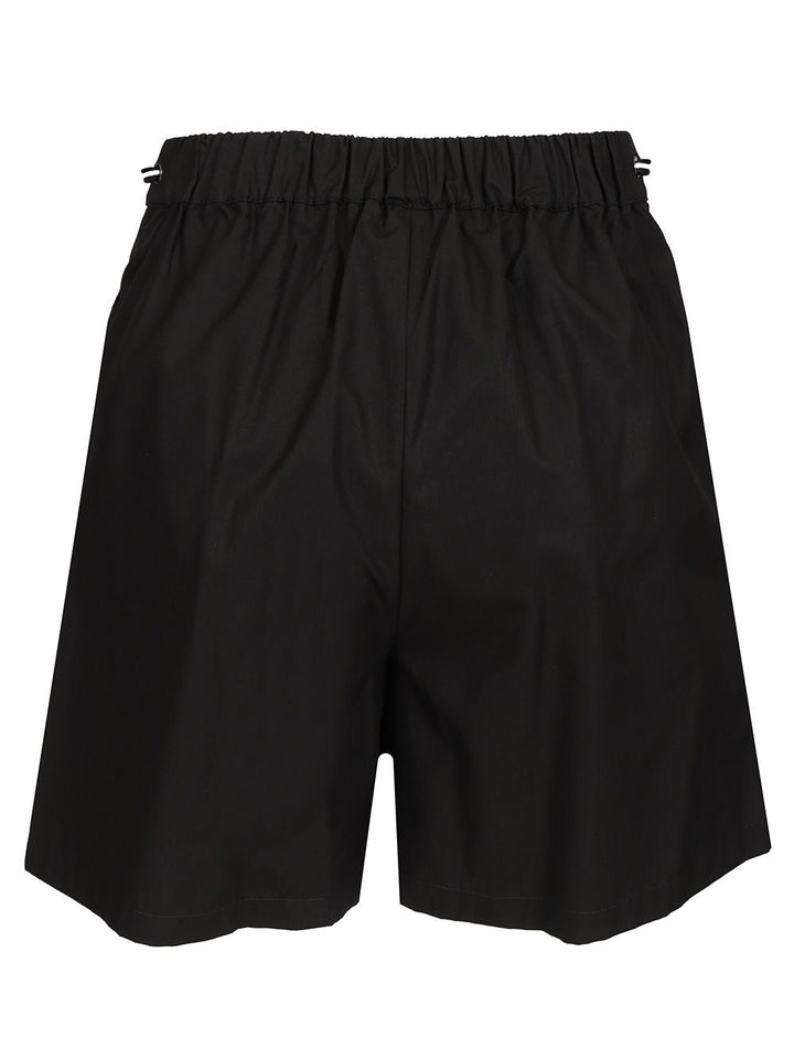 Max Mara Cotton Poplin Shorts Trousers - Black | 2cf51d810e2d823f591d839fe1e88be56ef27003