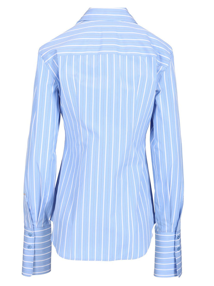 Sportmax Striped Poplin Shirt Tops - Light blue | bf124d71eee173f1df18dbf079accc1cce5182aa