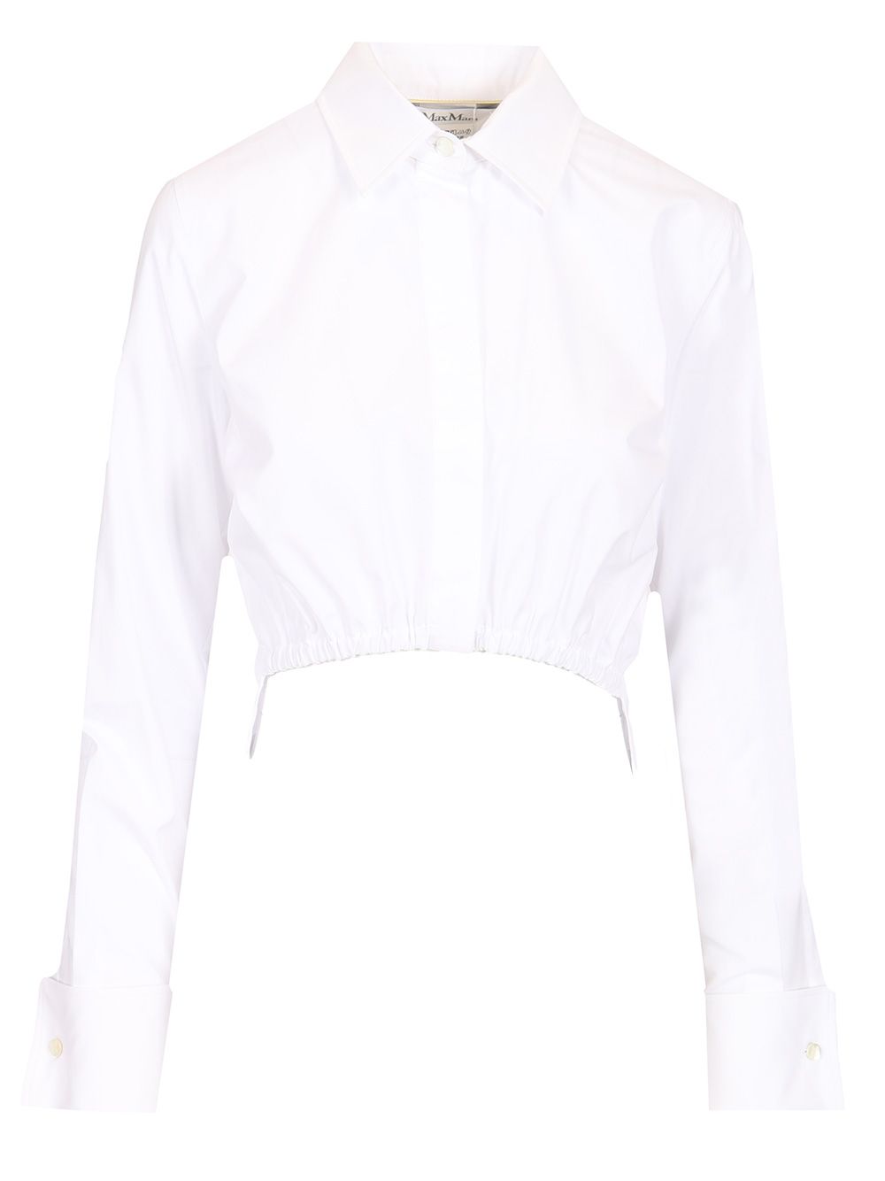 Max Mara Cotton Crop Shirt Shirts - White | 5629cc40d95dec8e39fc0252ba635602e741f5c8
