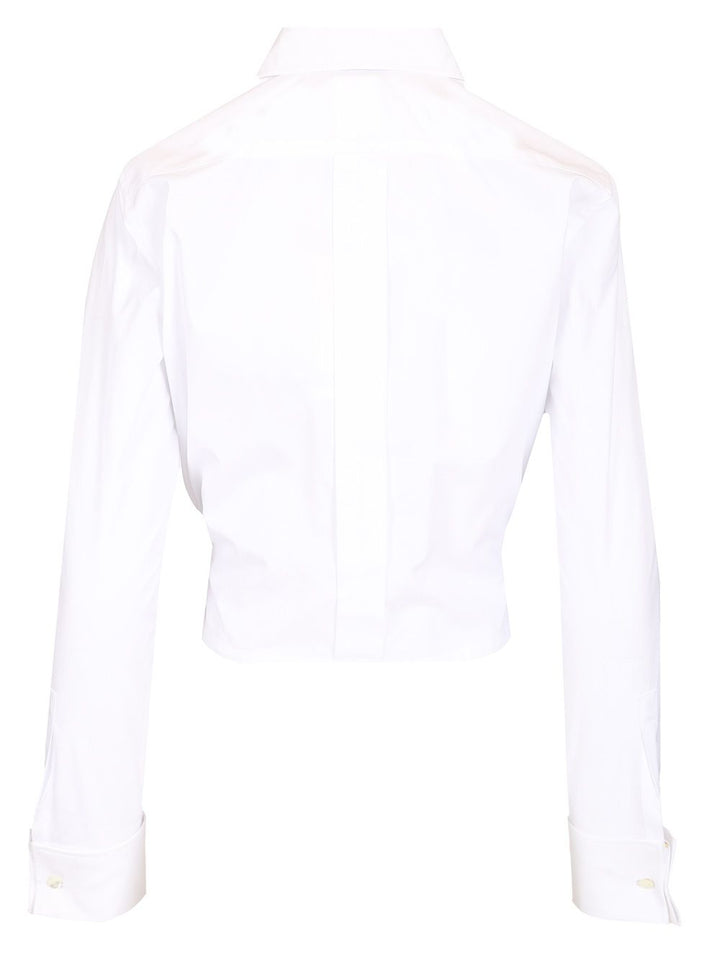 Max Mara Cotton Crop Shirt Shirts - White | bbe4be6d373df615de0a6b44f1558ea2ac834787
