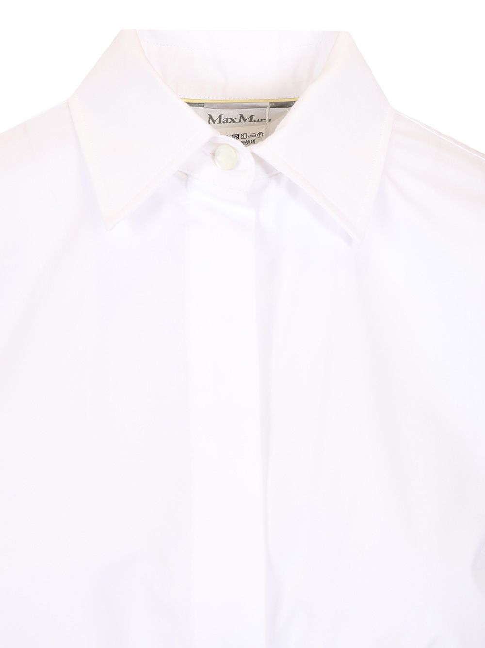 Max Mara Cotton Crop Shirt Shirts - White | 56b46fae6d0b17481364a8c1656176fa03e3c5fa