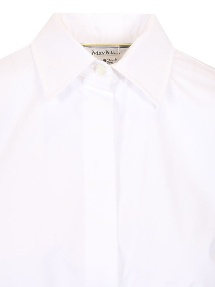 Max Mara Cotton Crop Shirt Shirts - White | 56b46fae6d0b17481364a8c1656176fa03e3c5fa