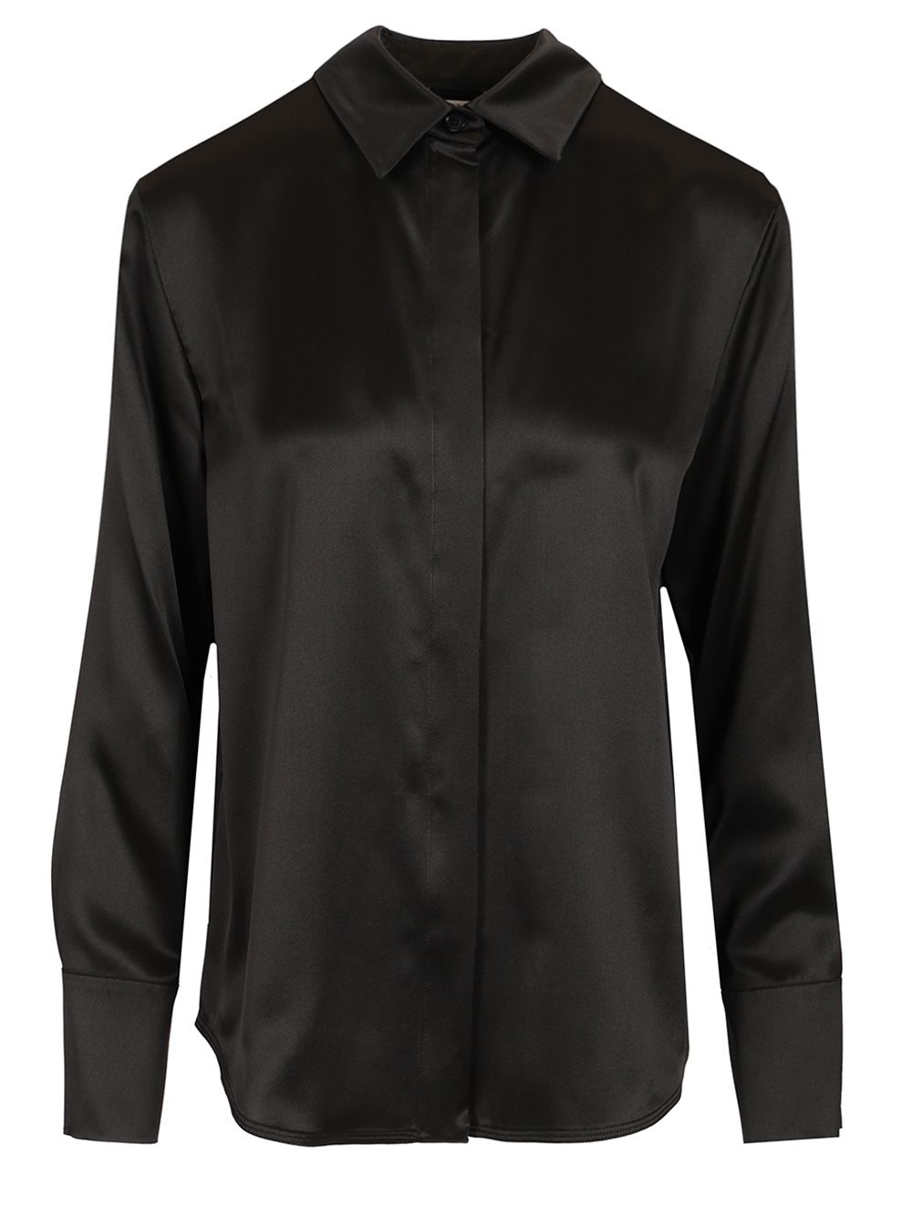Max Mara Silk Satin Shirt Shirts - Black | 49e006ca6e18d339e33192fc42bbf085d68547e2