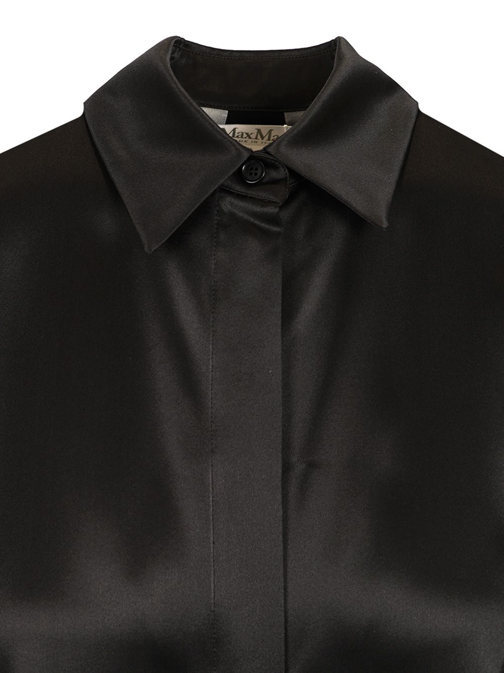 Max Mara Silk Satin Shirt Shirts - Black | f8345f0f59cac94068894d37e06539cea2fa330a