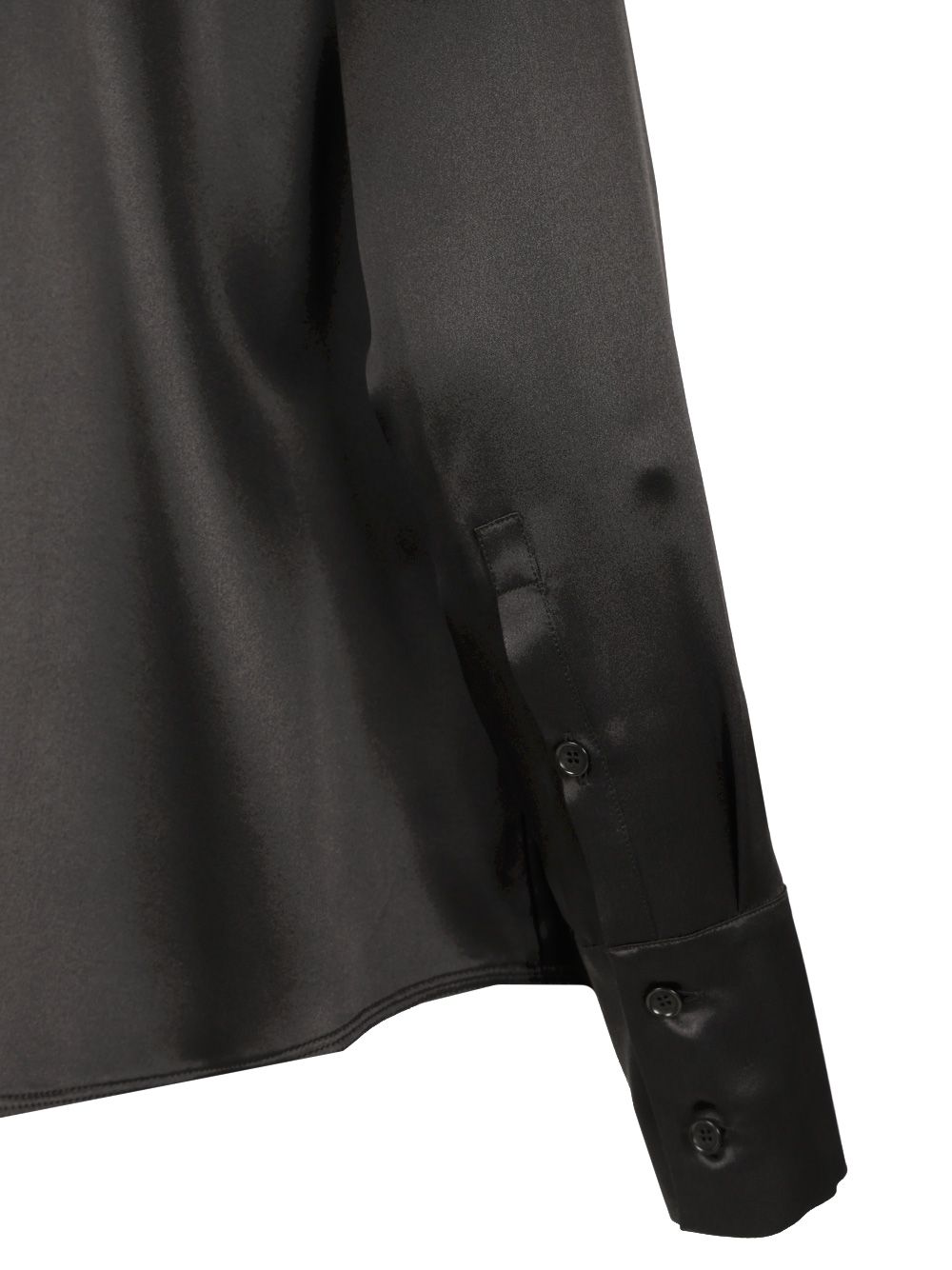 Max Mara Silk Satin Shirt Shirts - Black | 489d411c1a99b634c698bc628ae549a4877e9aac