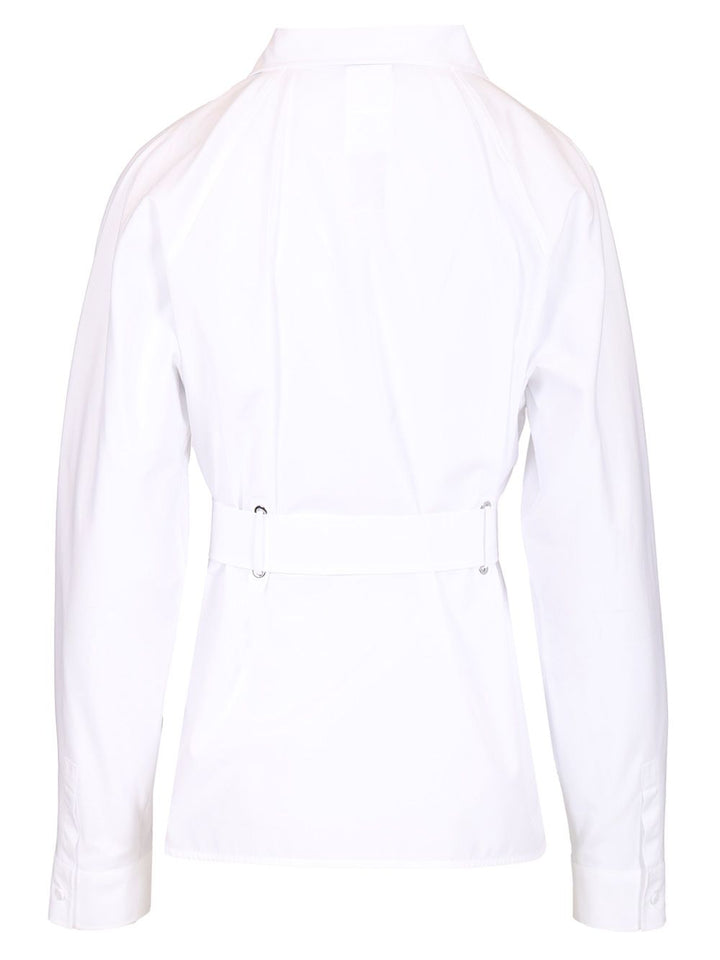 Max Mara Poplin Shirt With Belt Shirts - White | cdd5dc29bd18d2e51f92b71f080c5ff000711278