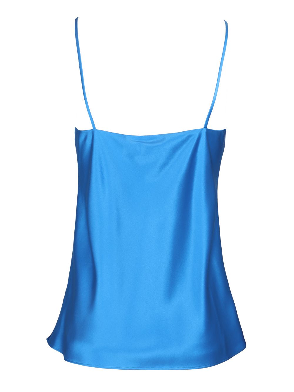 Max Mara Spaghetti Strap Satin Top Tops - Blue | 69e84ca28949b1c9fd1ae0f8d573a1ee4b4cde32