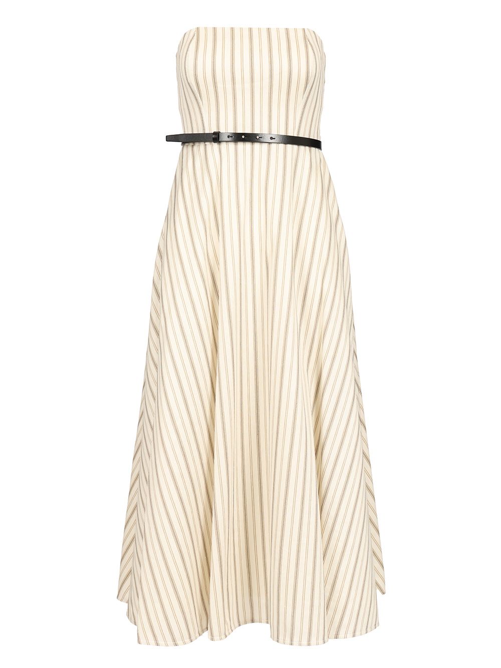 Max Mara Striped Cotton And Linen Bustier Dress Dresses - White | 7e16d4c16debd2f6e2f0e65b31e7b66286639971