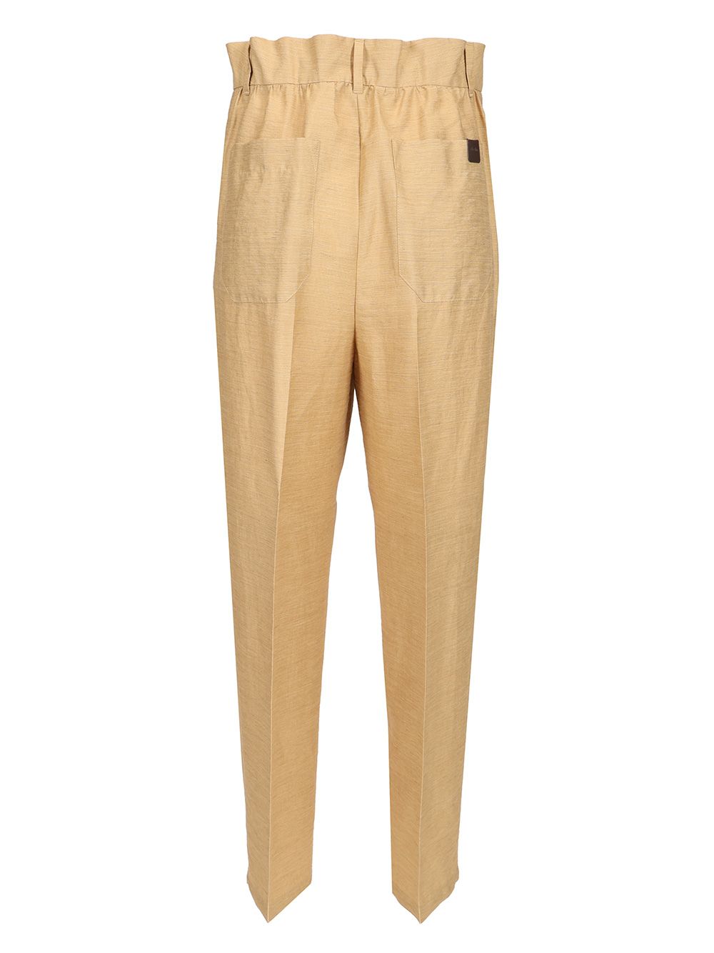 Max Mara Straight  In Linen And Silk Trousers - Beige | 450b1686771a886c05713c511c616426ec92895b
