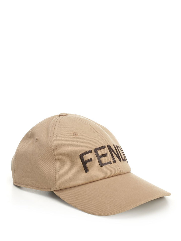 Fendi Cotton Hat Hats - Beige | 7327a613ceb614d3f29b1aaba85d6042bbfa02f1