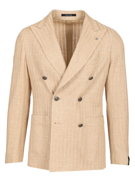 Montecarlo Svuotata 2 Petti Jersey Lino Cotone Jackets Beige
