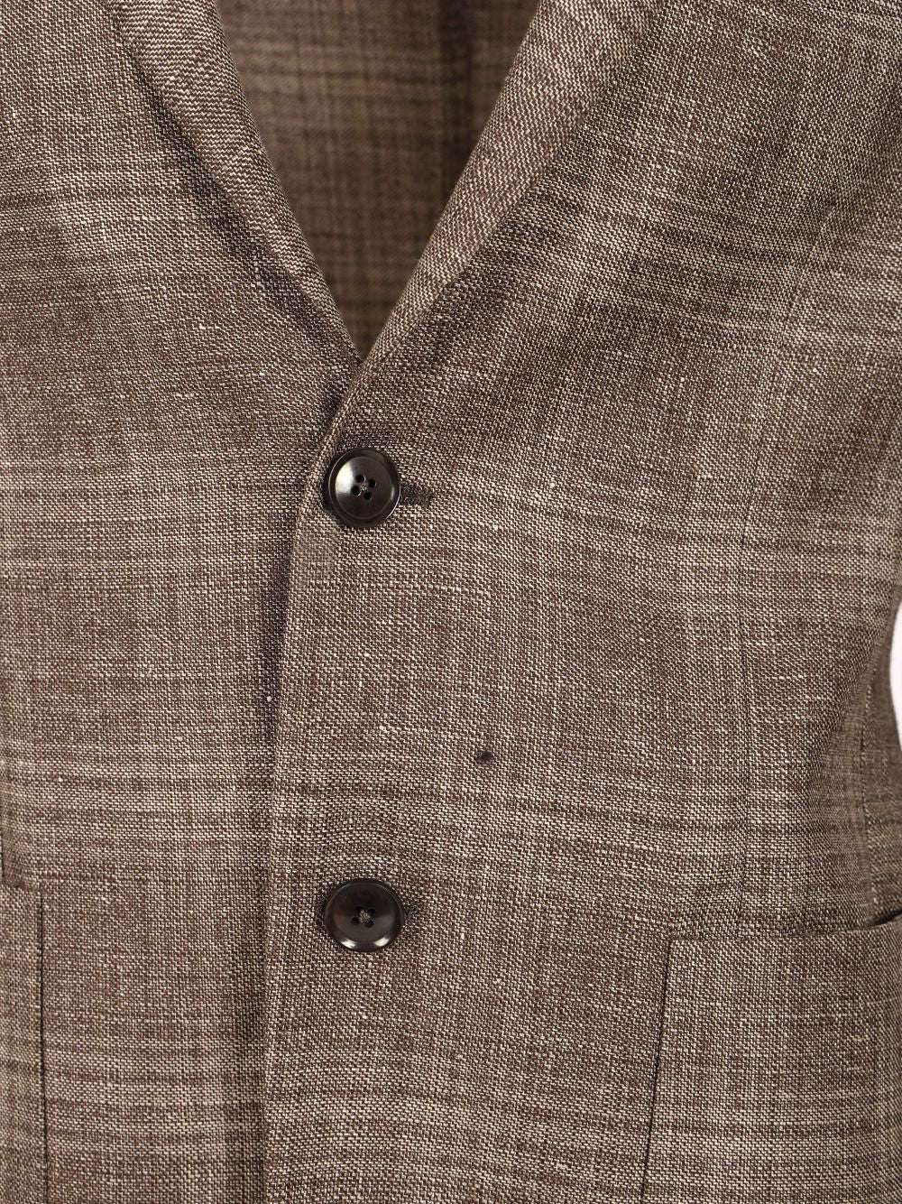 Ermenegildo Zegna Linen And Wool Jacket Jackets - Brown | 8937189af9666c5e162f504a972ef5f156322a93