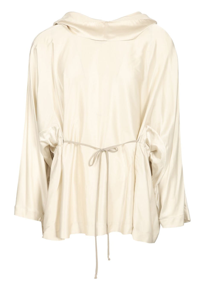 Rick Owens Hooded Tunic Tops - White | 5c43c177fc3335e6e1f6648c3f212069c284caf4
