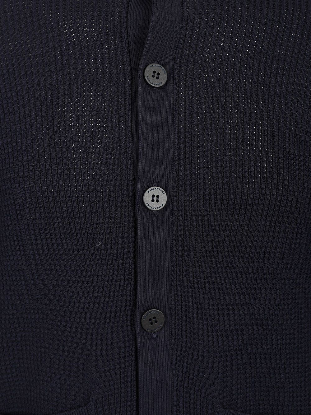 Ballantyne Rice Stitch Cotton Cardigan Knitwear - Blue | e68865744de464d1bec6bd336aa0f0a66c5171bc