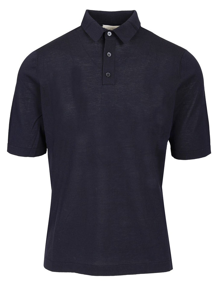 Ballantyne Slim Fit Polo Knitwear - Blue | 79742b3bbb6d7312c42e7e39278cc951cab7f207
