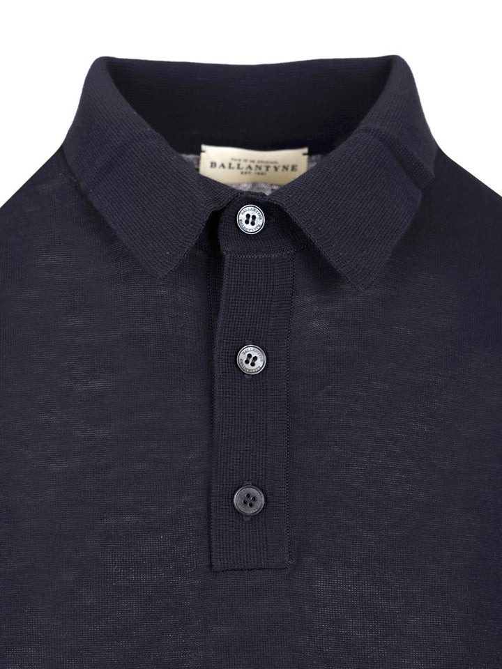 Ballantyne Slim Fit Polo Knitwear - Blue | 302d31eed725ef91bae3fd2a4612fc6a77f422d8