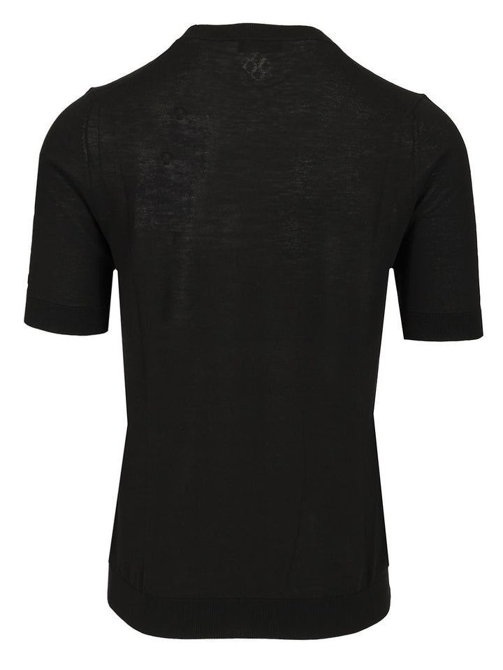 Ballantyne Slim Fit T-Shirt Knitwear - Black | 1b0300def4a9244ee12f330ff9292bb68e9f387c