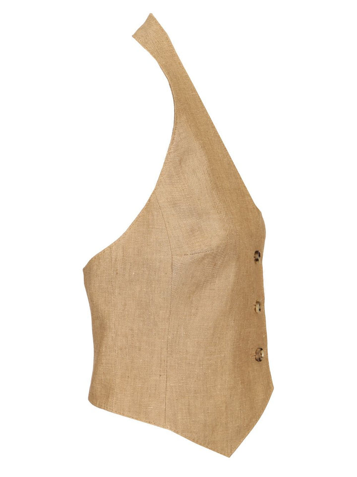 Max Mara Open Back Vest Jackets - Beige | 04abd44bd5e9a11f397fbb94f91d4ae8771e7f68