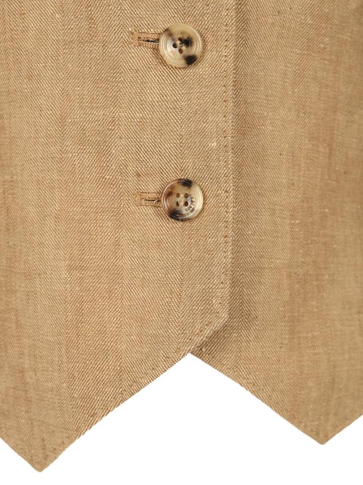 Max Mara Open Back Vest Jackets - Beige | ecbda4b05caebb4e76f7ffe68fe1dbdcfa6afc9c