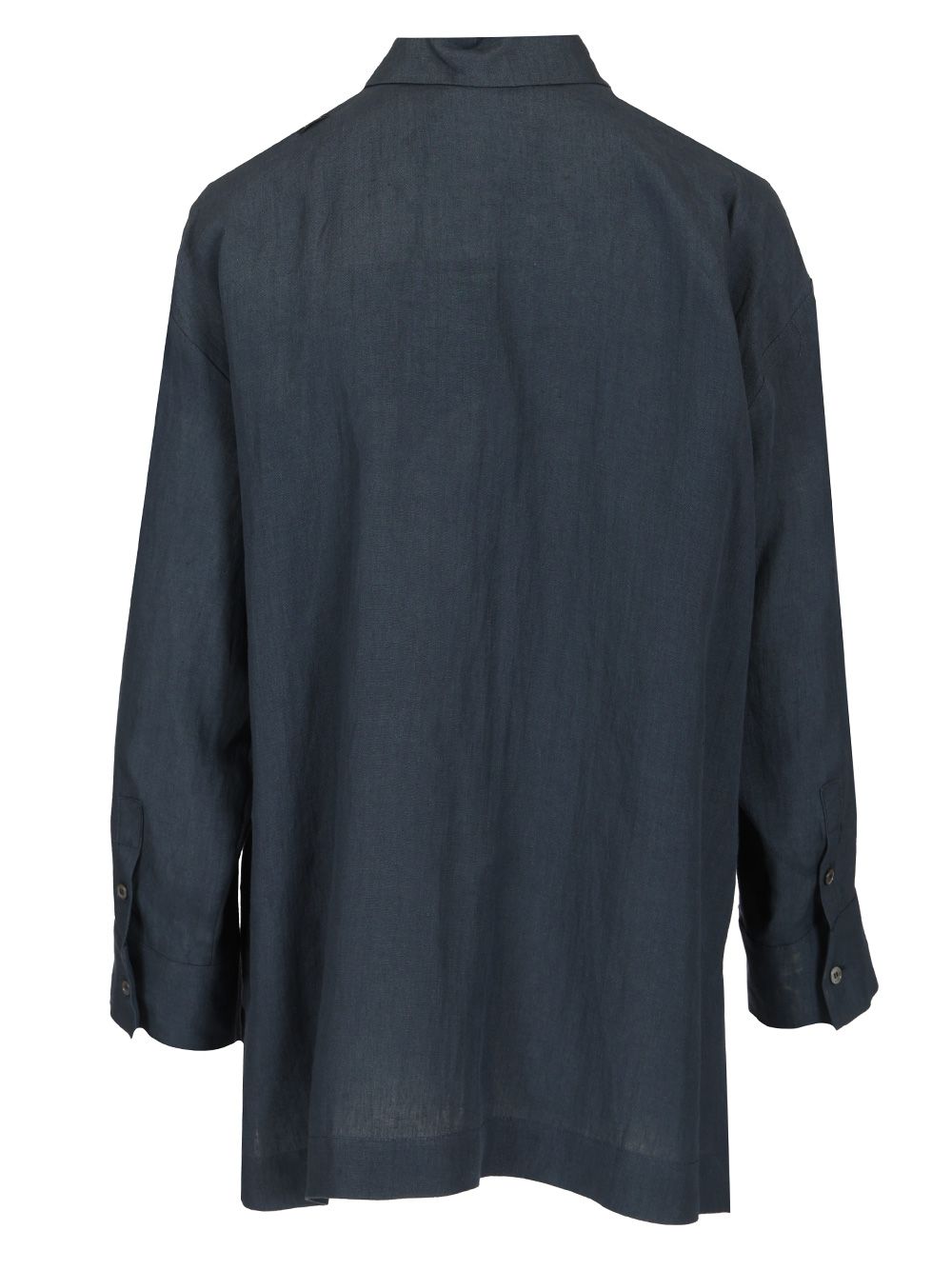 'S Max Mara Linen Polo Shirt Shirts - Blue | 65e59b97c2d818208fd1cd690f628f3601568124