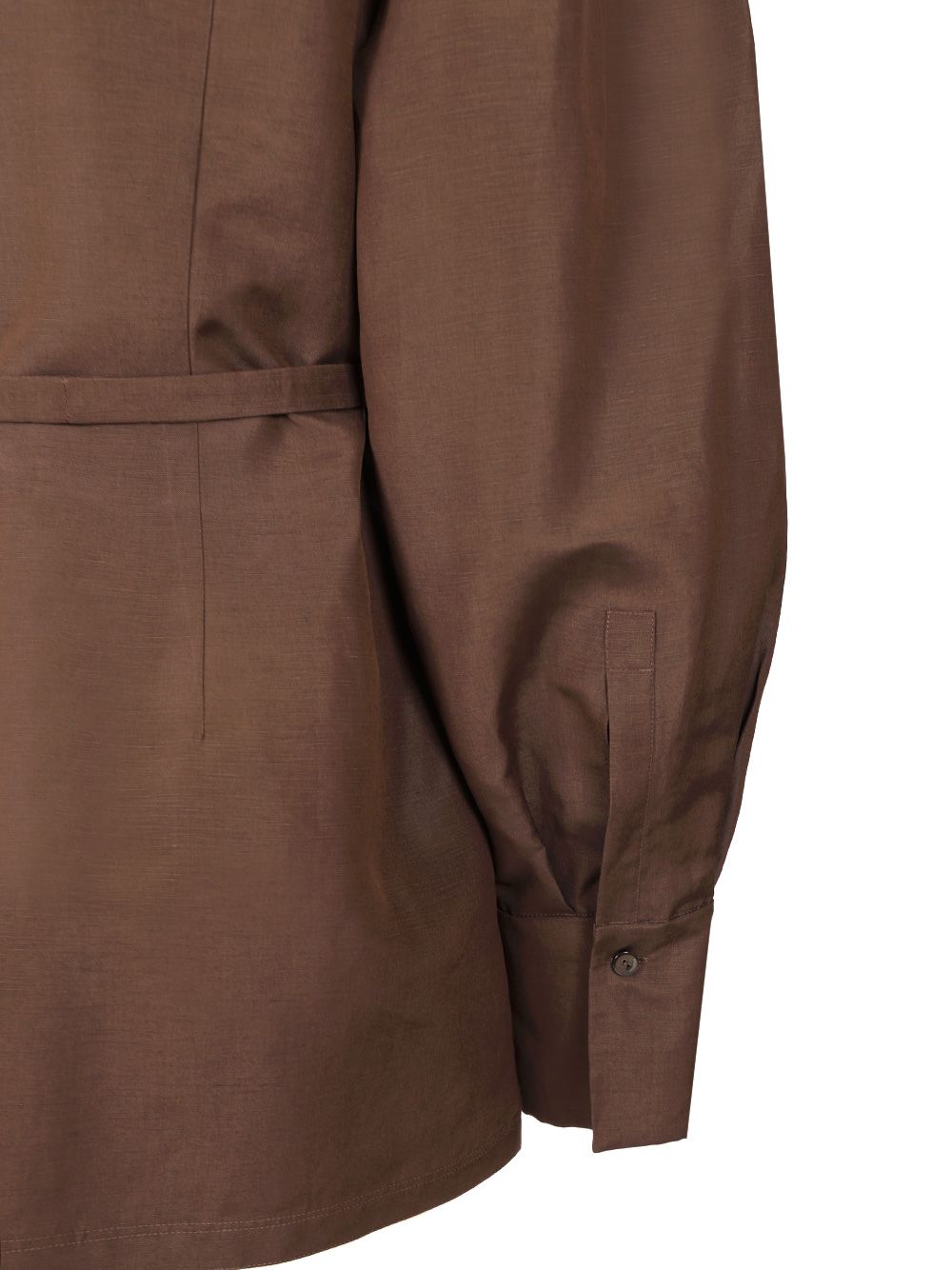 Max Mara Shirt With Belt Shirts - Brown | 82c94bd517debeadfa33b3d9c89d2309e4190fdc