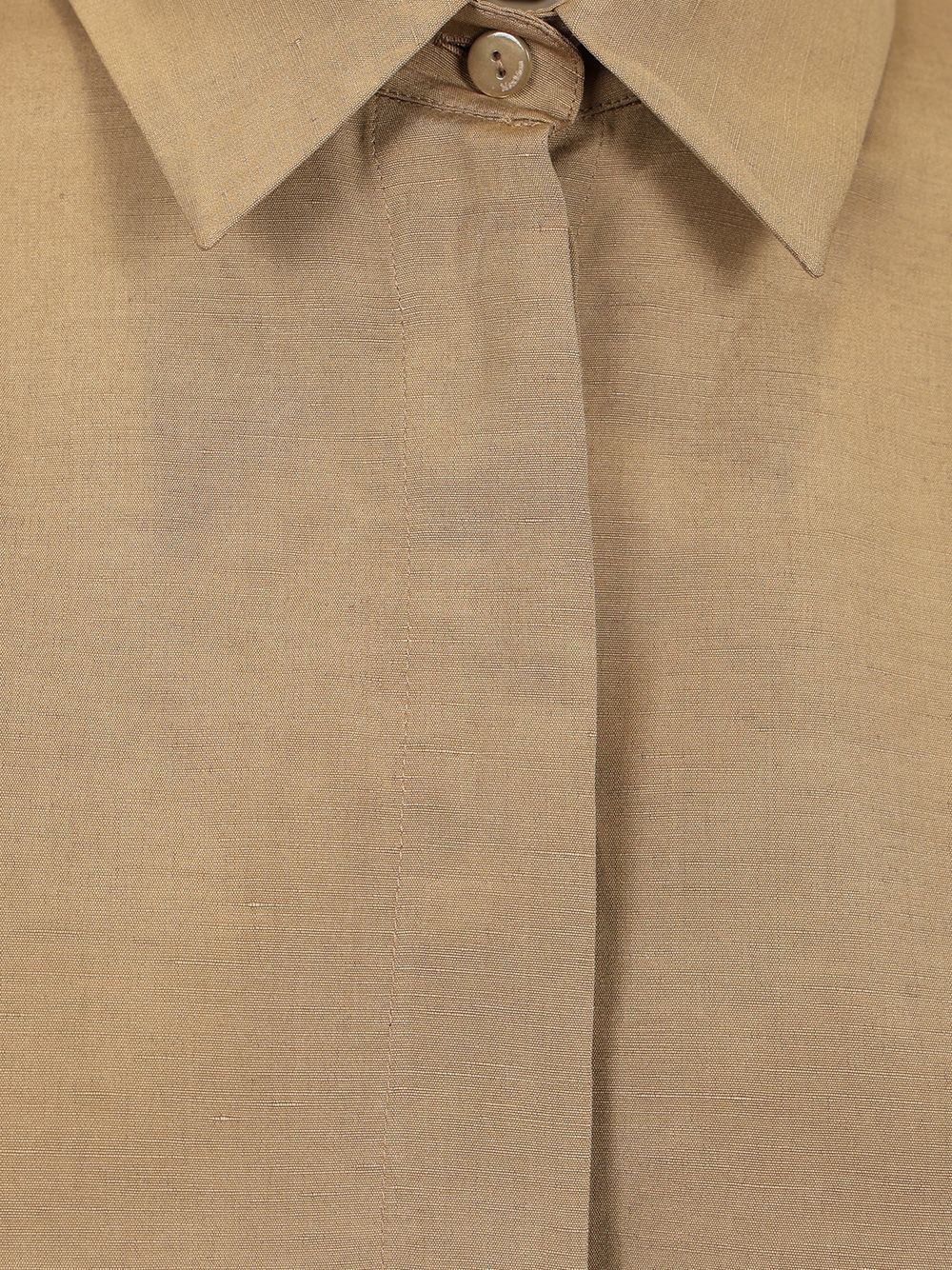 Max Mara Shirt With Belt Shirts - Beige | d2b64f69646d052cbd28deda6fe0fadc110de8c6