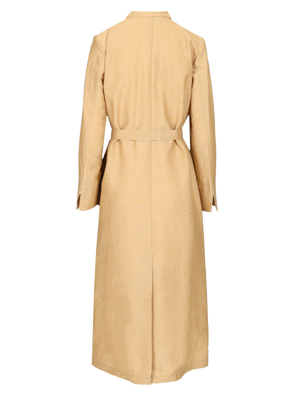 Max Mara Linen And Silk Canvas Overcoat Coats - Gold | 94dbf737511403a5b3f55b9be4bc98e18d5aabf3