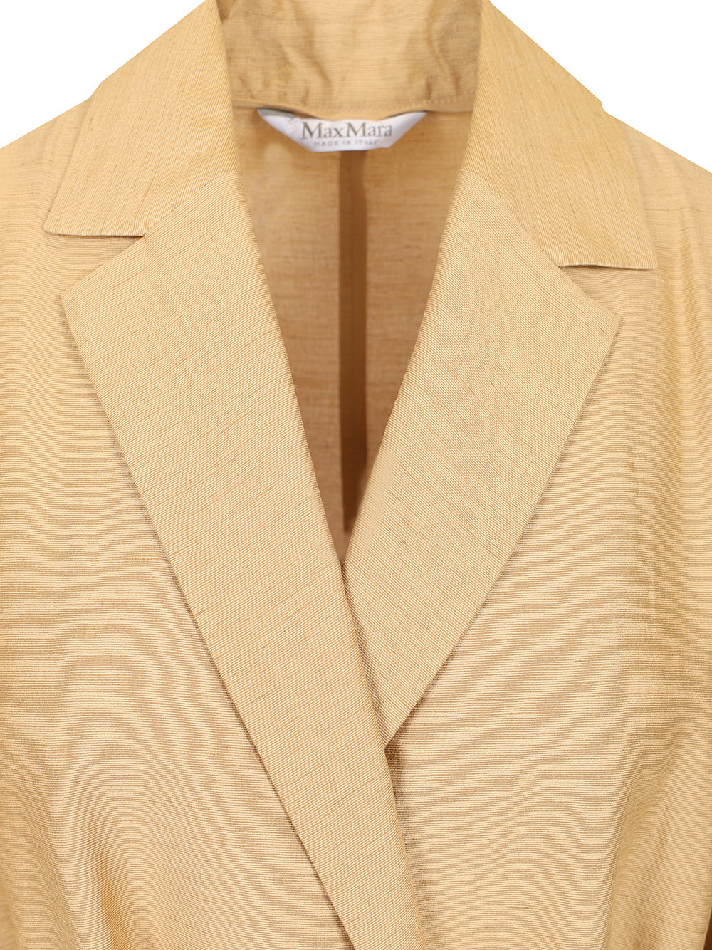 Max Mara Linen And Silk Canvas Overcoat Coats - Gold | 1c890a0cfacb7a097ff198a89eeac2545a30a39d