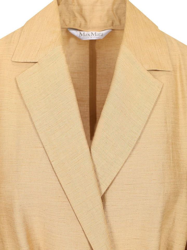 Max Mara Linen And Silk Canvas Overcoat Dresses - Gold | ac2b5fec3ffa07dfe281b6071d0b38bd687e925d