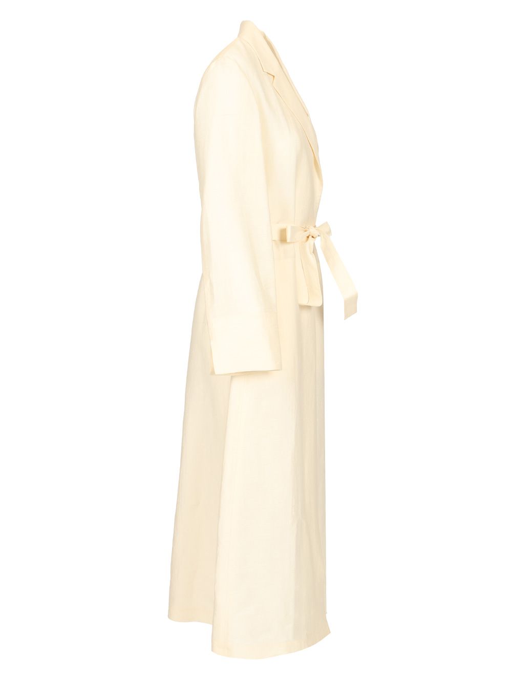Max Mara Linen And Silk Canvas Overcoat Dresses - White | 98d2684086139b39f5177adbc5a3605d2efe84ae