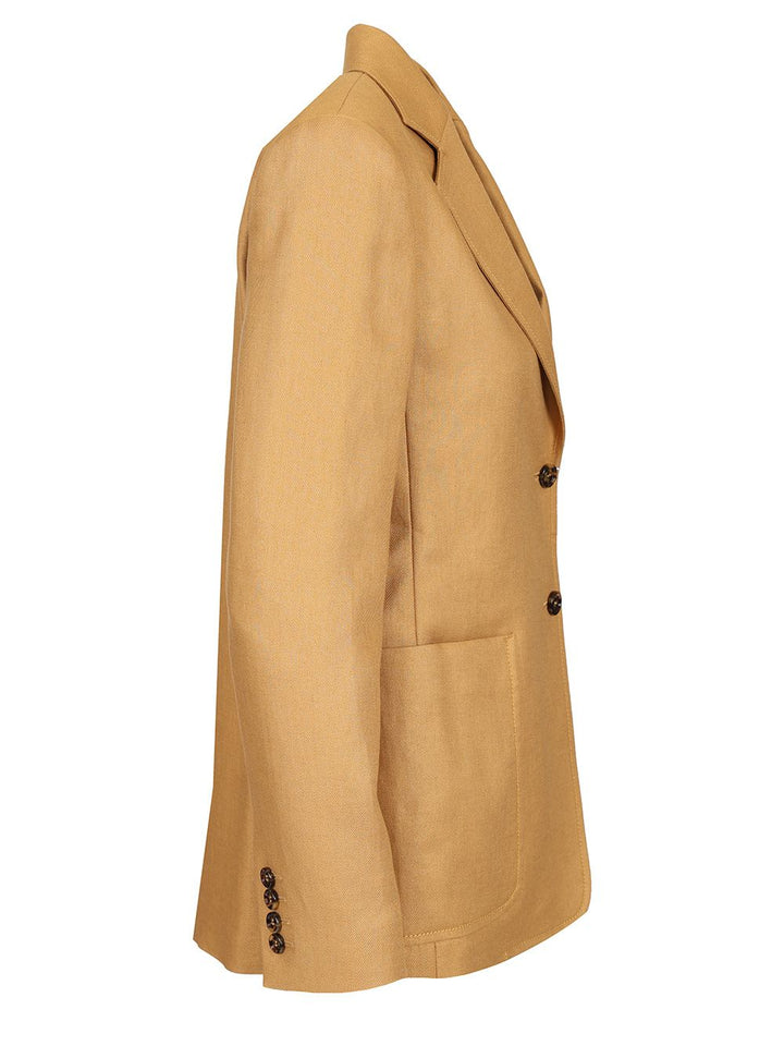 Max Mara Linen Blazer Jackets - Beige | d6bf59d382ff9e221491484793868014ff9127e0