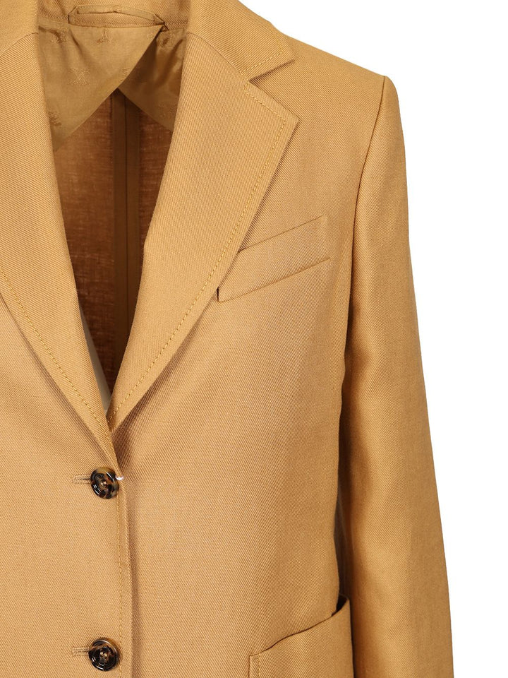 Max Mara Linen Blazer Jackets - Beige | 5b20a6776d9b19e1c4596bbfa1def62afb2faf48