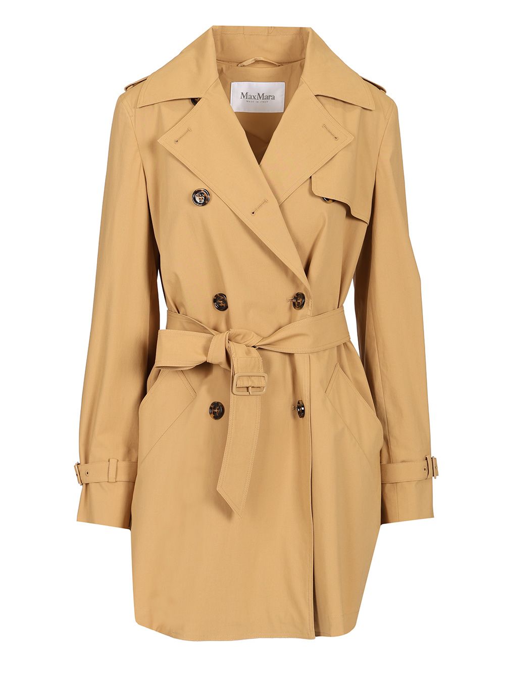 Max Mara Short Trench Coat Coats - Beige | 6ef6b2108c7386423c4ba1c528813c4452026cb8