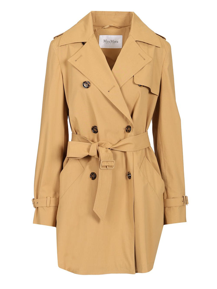 Max Mara Short Trench Coat Coats - Beige | 6ef6b2108c7386423c4ba1c528813c4452026cb8