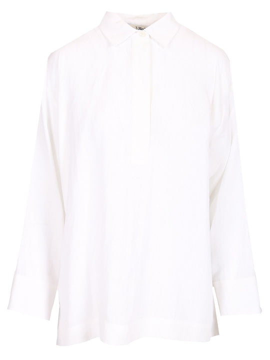Linen Polo Shirt Shirts White