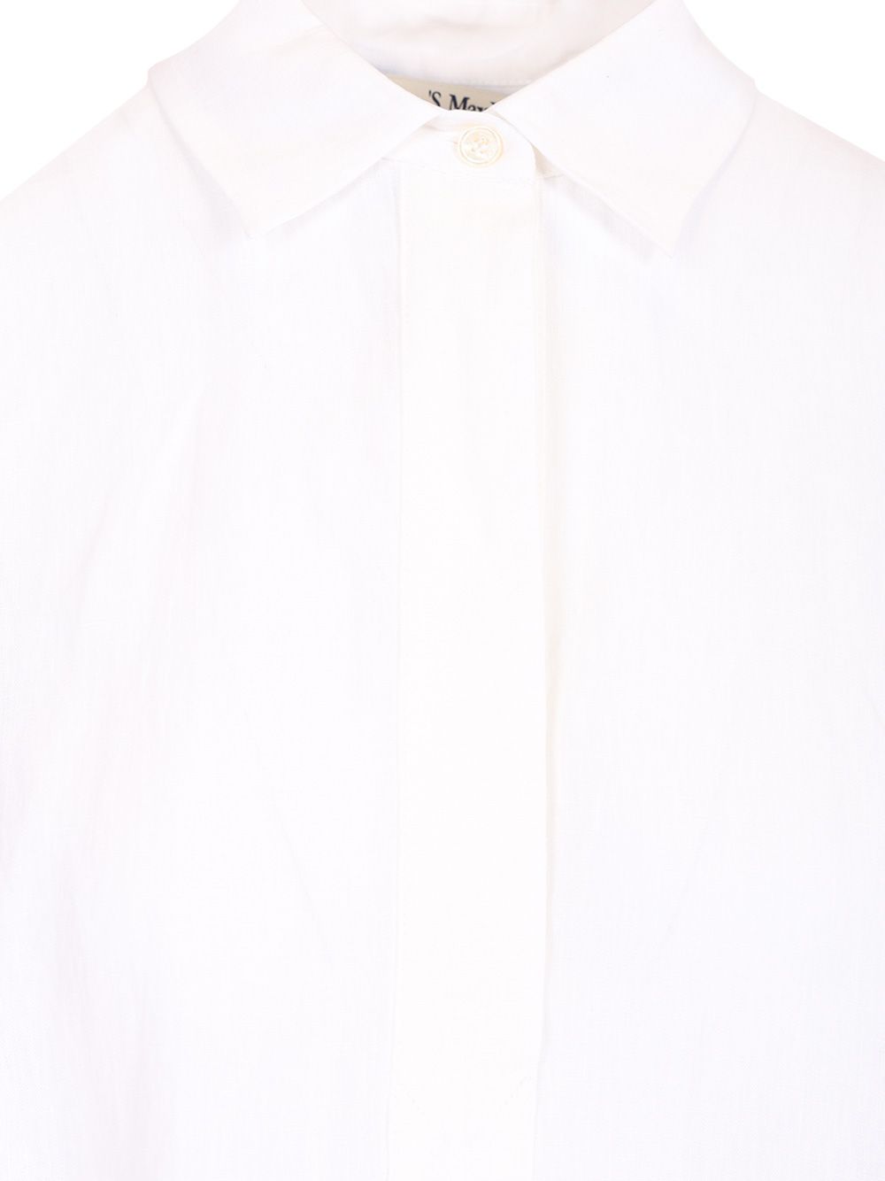 'S Max Mara Linen Polo Shirt Shirts - White | 650e166f1fd848ece8083a293ba2f49c74d3d05d