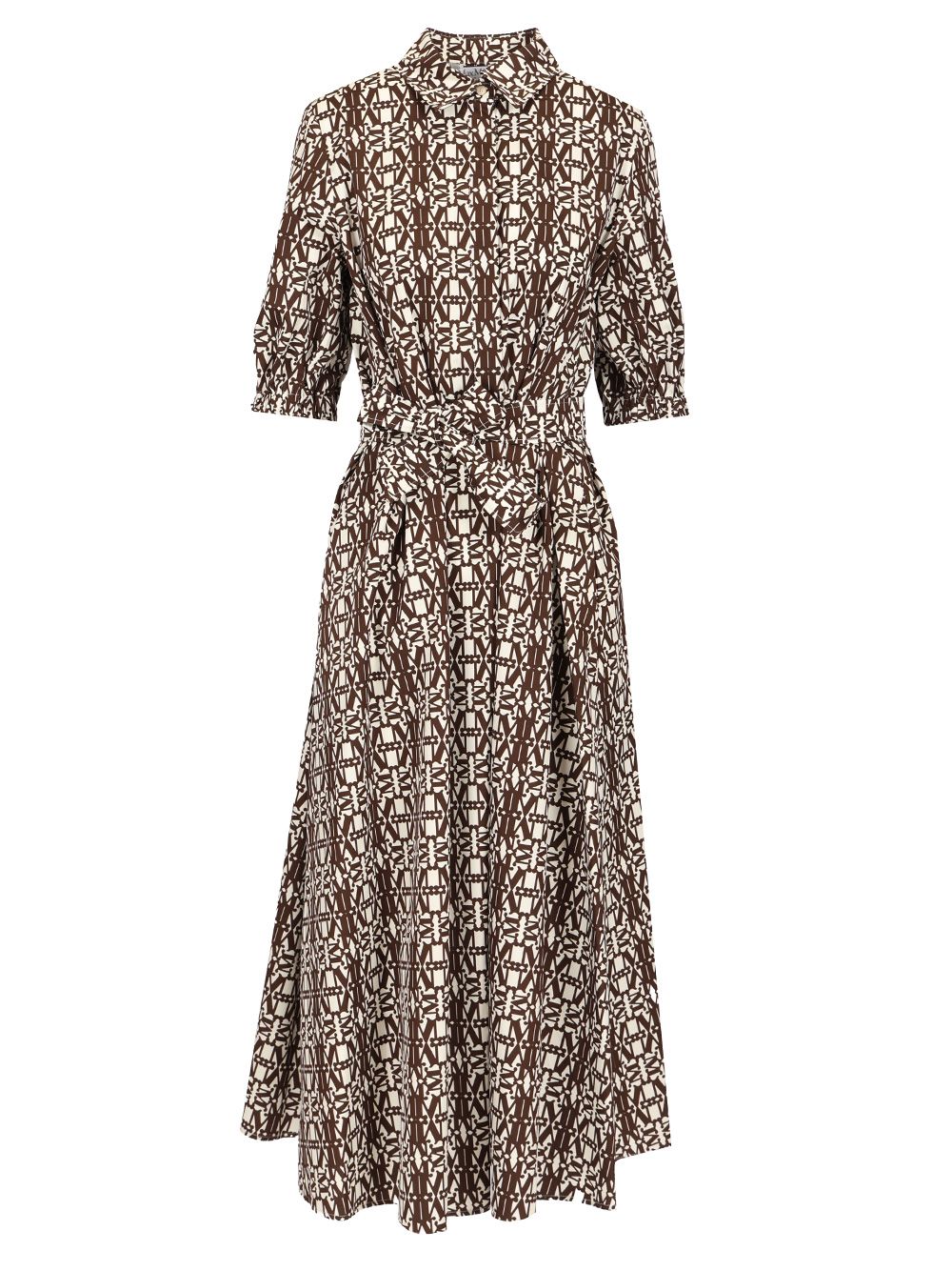 Max Mara Printed Cotton Shirtdress Dresses - Brown | 14c37cf69f01593b90be7ec868013b4638ae5099